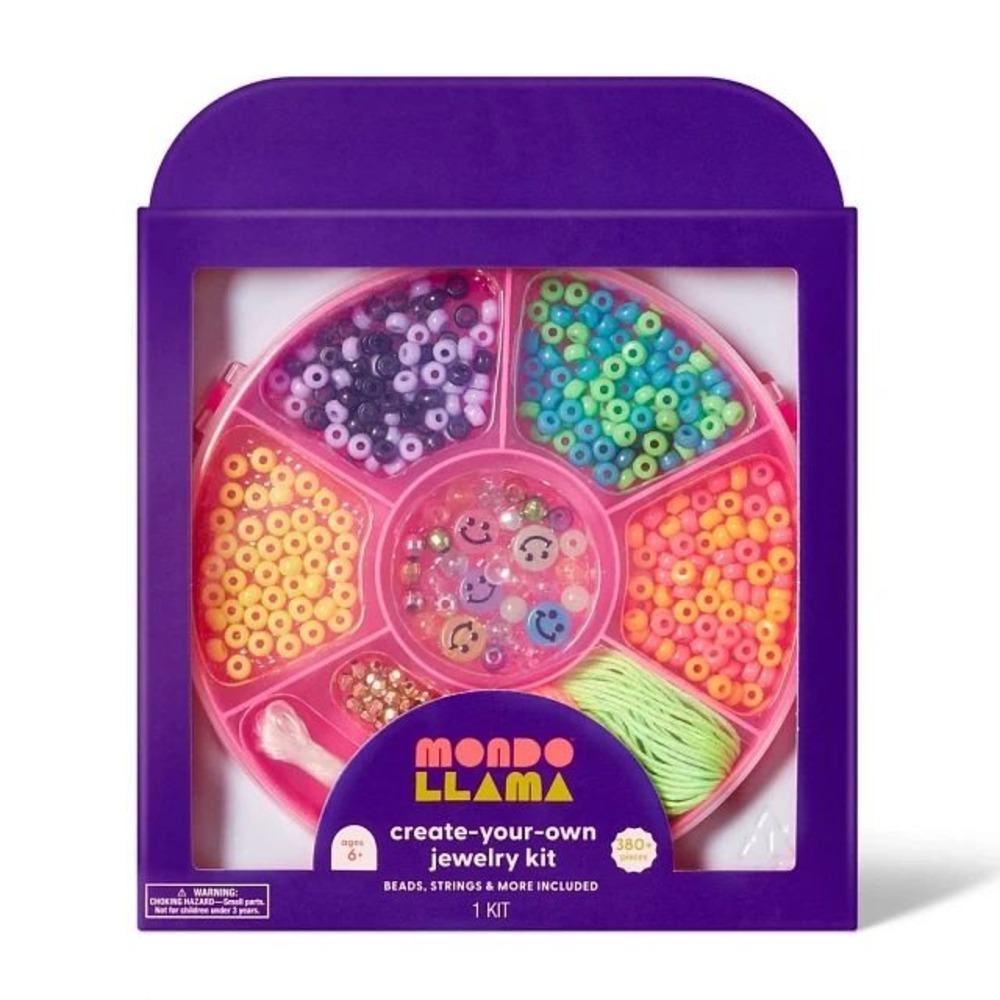 Mondo Llama‎ Create Your Own Jewelry Kit 380pc Beads String Smiley Face Ages 6+